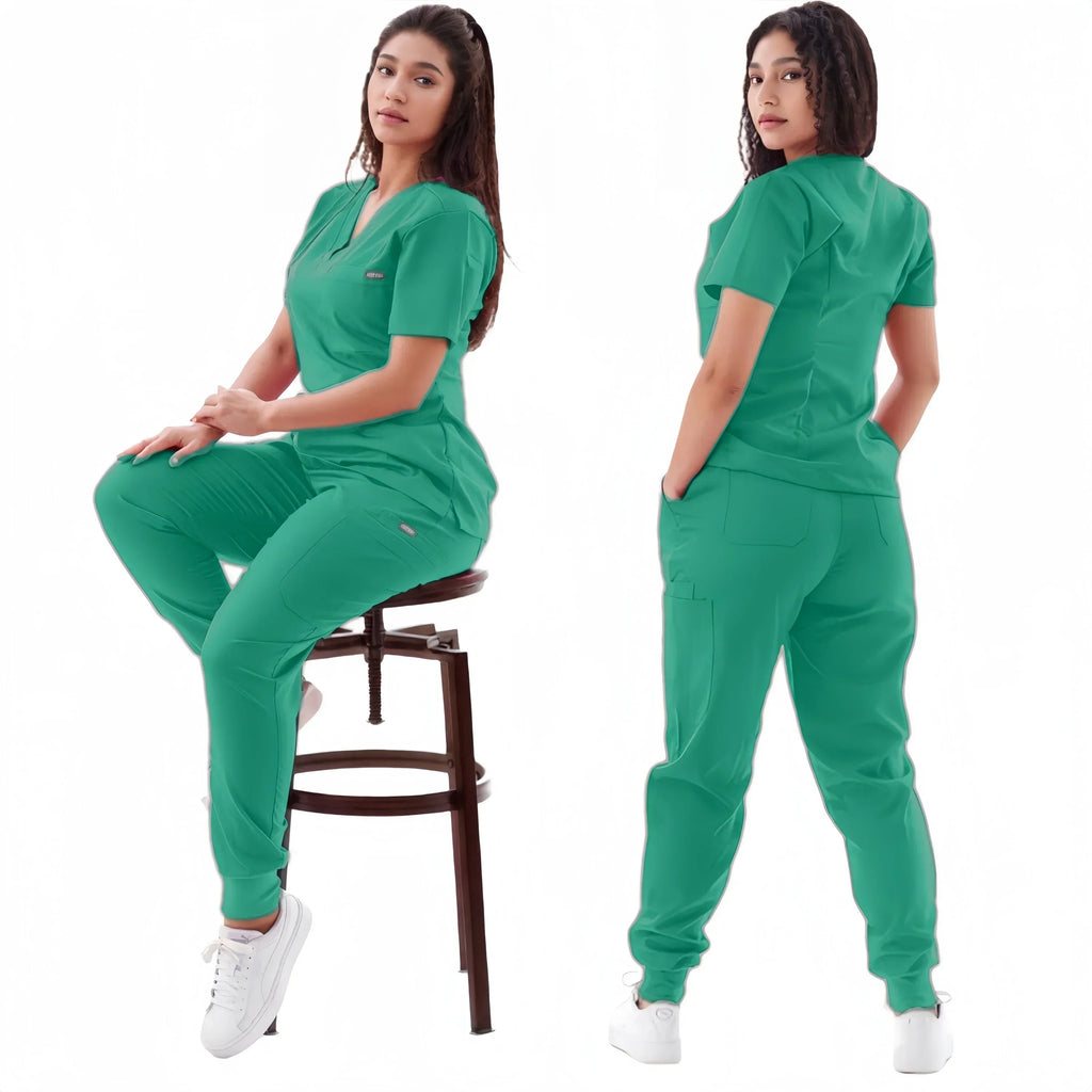 Green Jogger Scrub Set