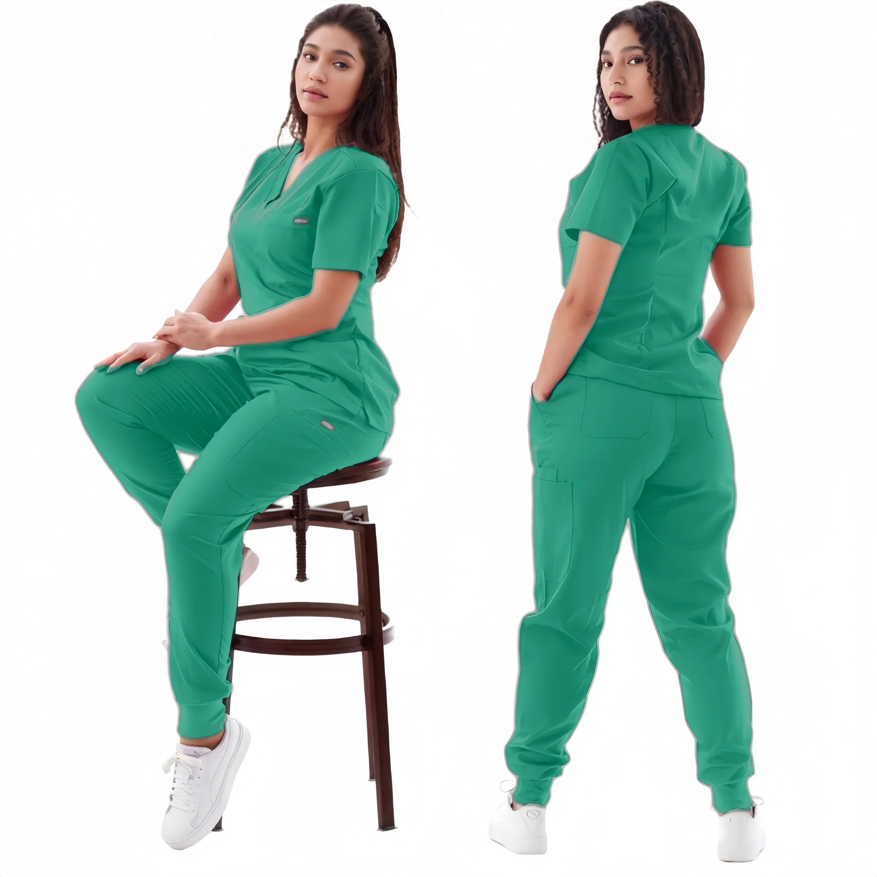Green Jogger Scrub Set