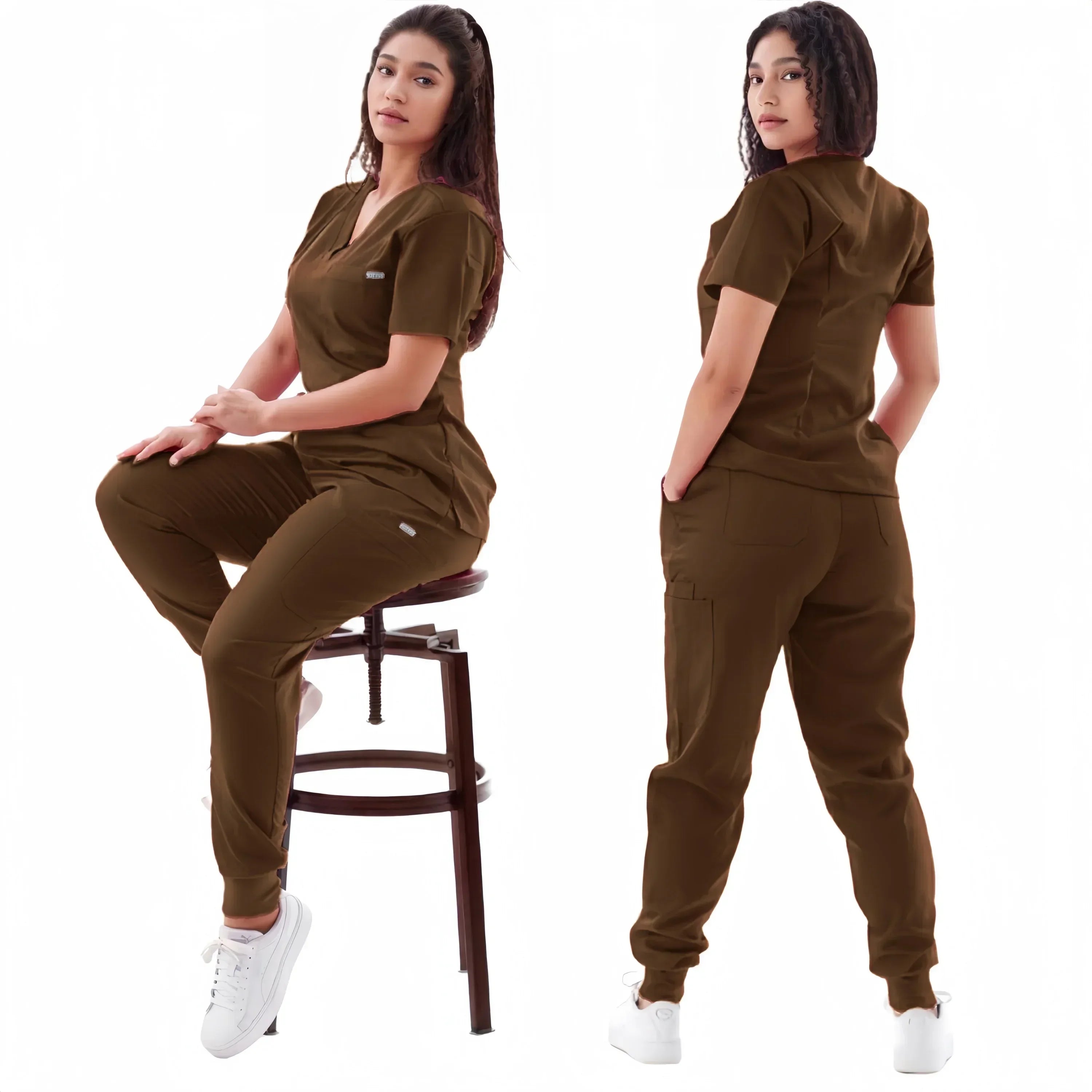Brown Jogger Scrub  Set