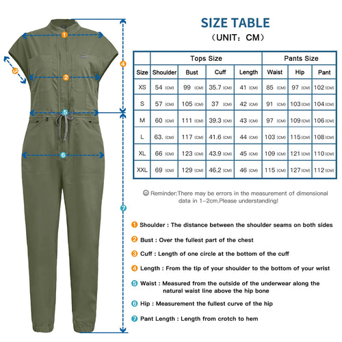 Black Scrub Jumpsuit Set