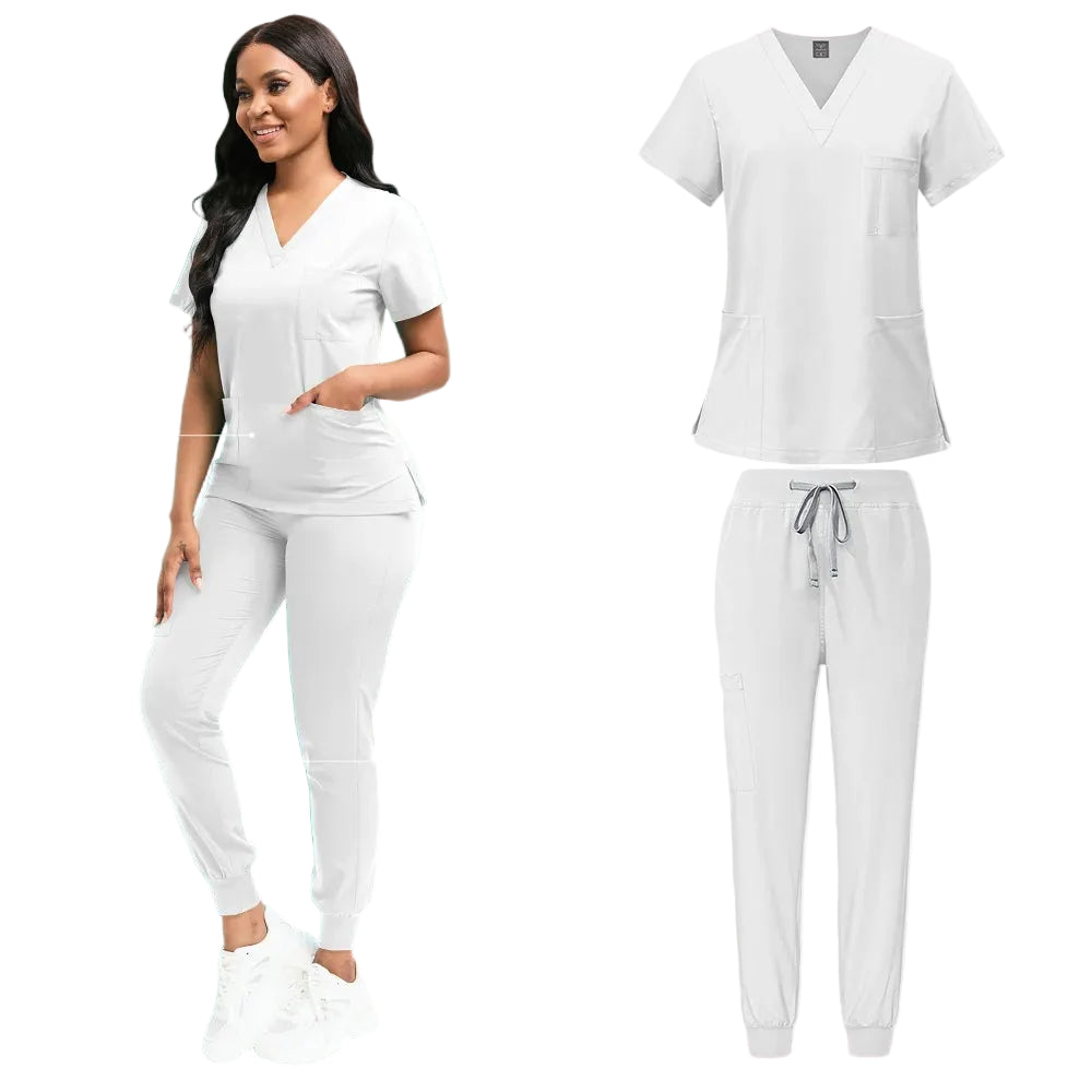 White Scrub set