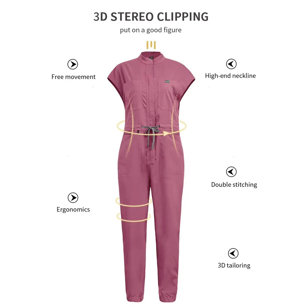 Pink Jumper Scrub Set