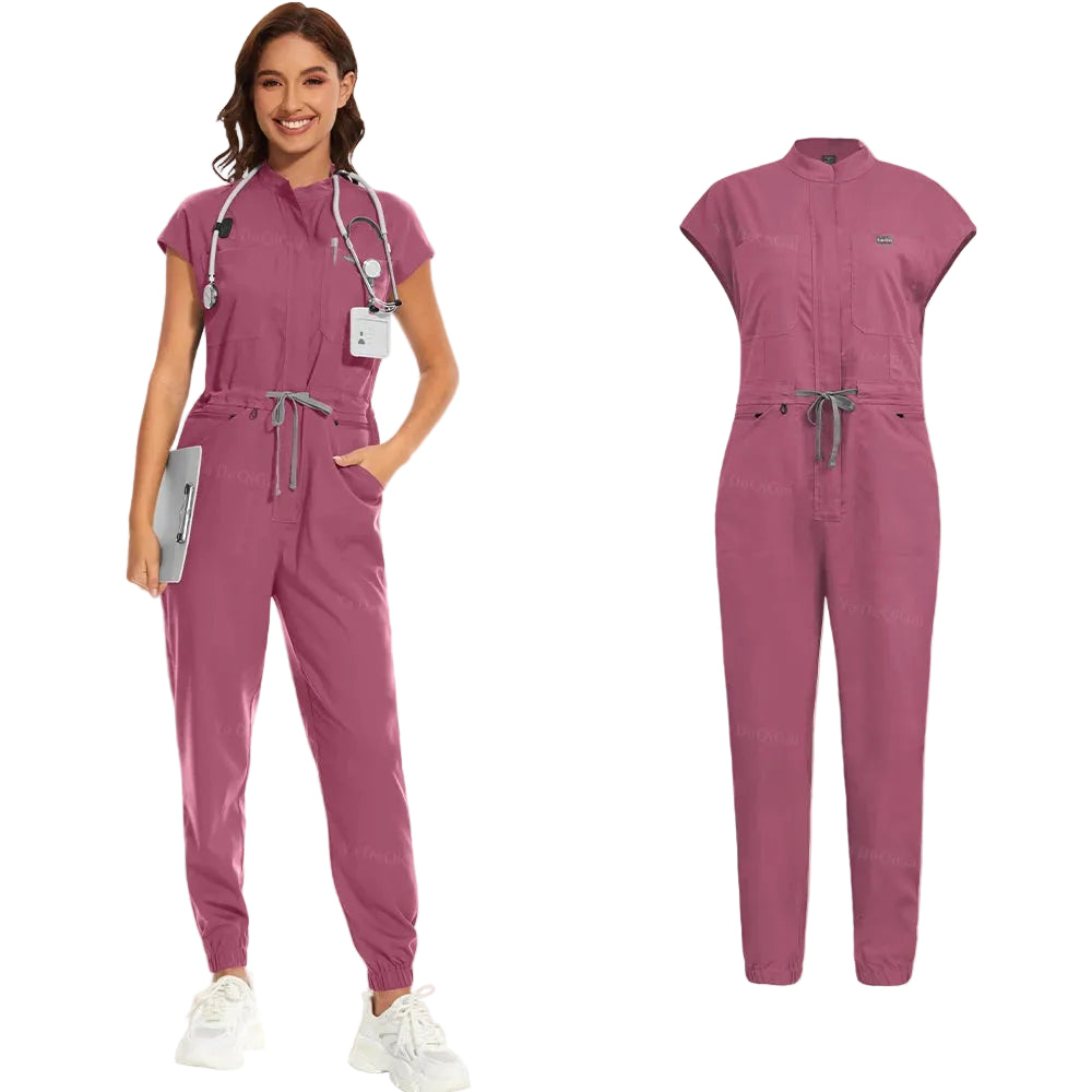Pink Jumper Scrub Set