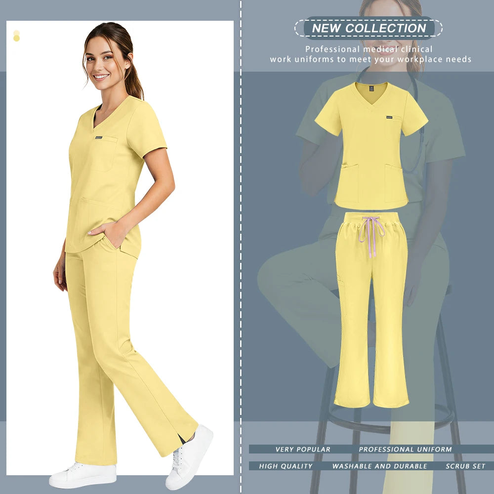 Yellow Scrub Set