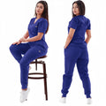 Blue Jogger Scrub Set