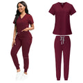 Burgundy Scrub Set